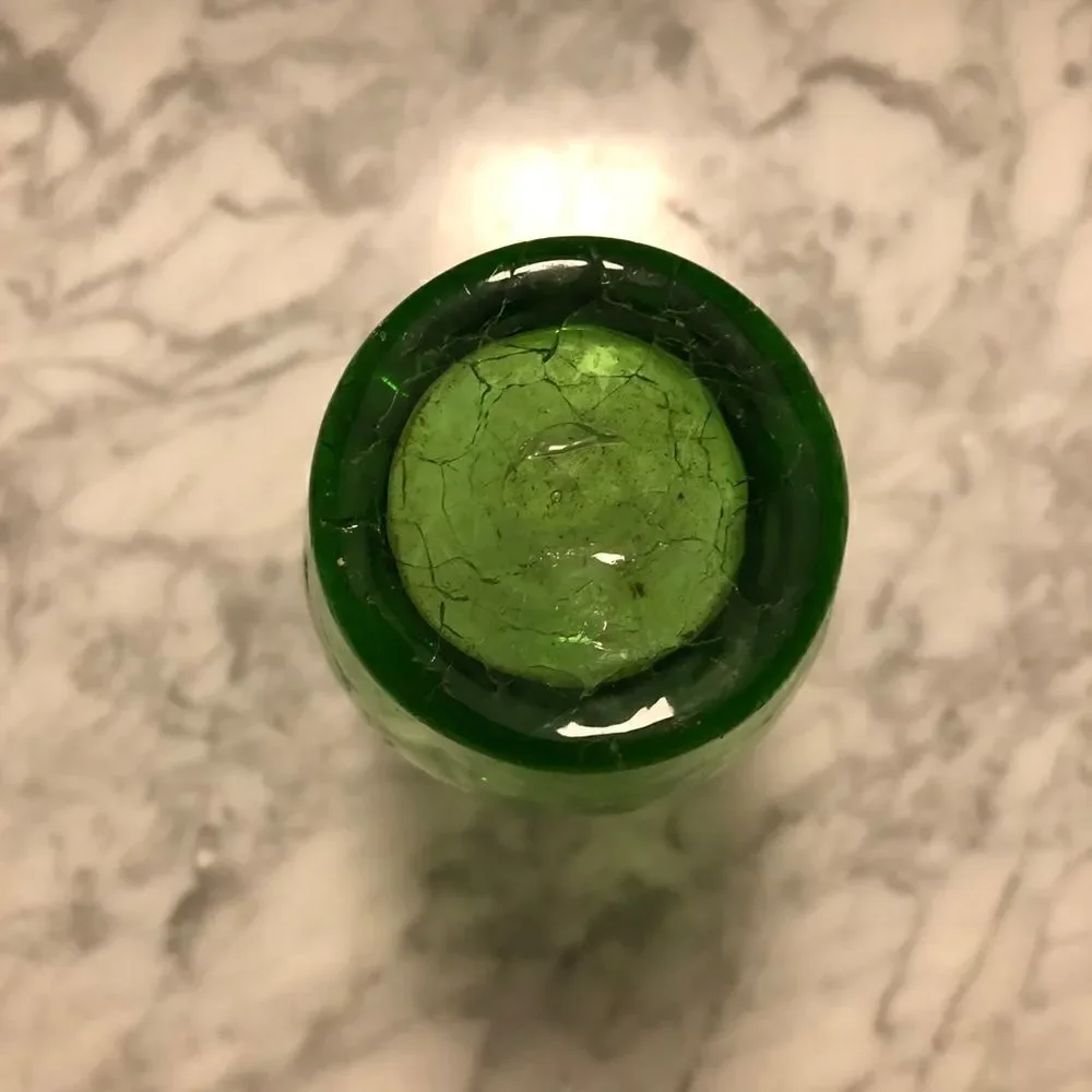 Handmade Cracked Glass Vase
